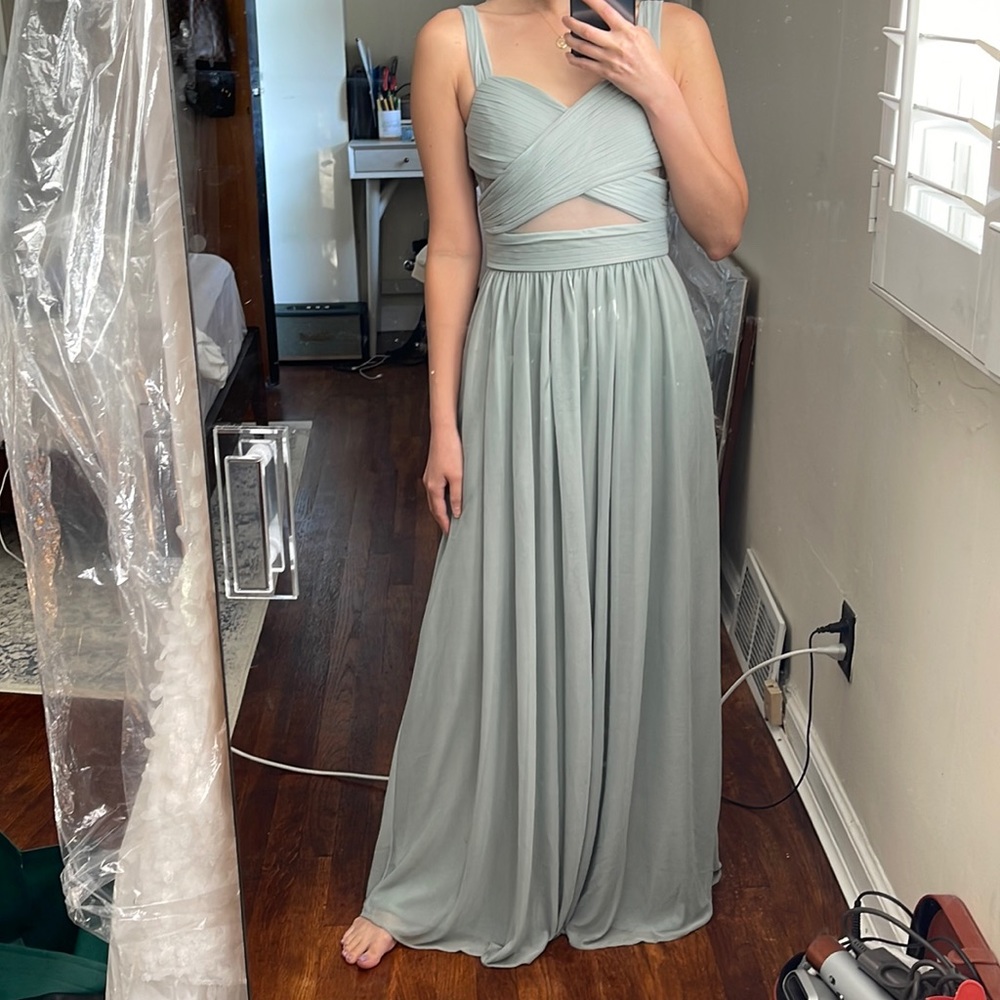 Birdy Grey ELSYE DRESS in Mesh Sage XS